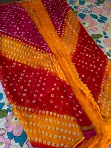 Vibrant Bandhani Saree