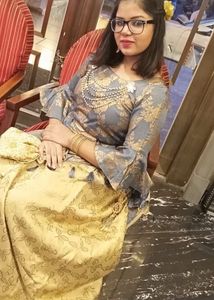 Kurti With Skirt Set Along Neck piece