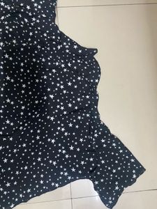 Chic Star Print Wrap Dress