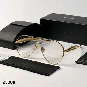 Prada Aviator Eyeglasses - Gold FRAME FOR UNISEX