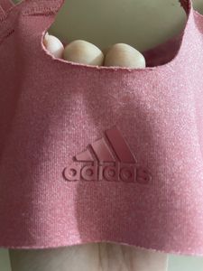Coral Adidas Luxe Bra