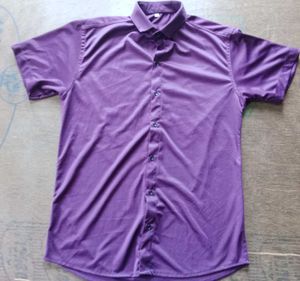 Men's Purple Short Sleeve Shirt