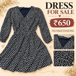 Chic Polka Dot V-Neck Dress