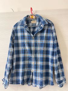 Blue Check Shirt Men