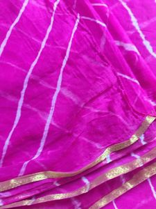 Vibrant Pink lahariai Saree