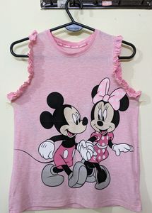 Stylish Pink High Neck Sleeveless Top For Women