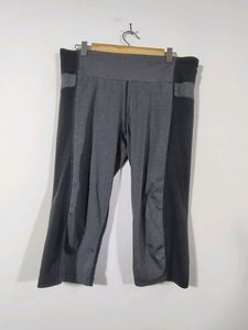 Black And Grey Active Wear Shorts (Women's)