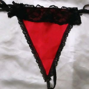 Red & Black Lace Thon gpanty