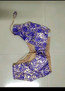 Mega Sleeves Blouse Ready made Blue