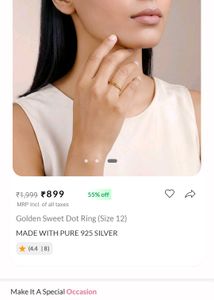 Golden Sweet Dot Ring
