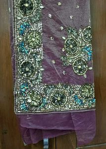 Embellished Net Saree