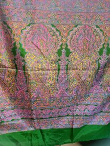 Vibrant Paisley Print Silk Saree