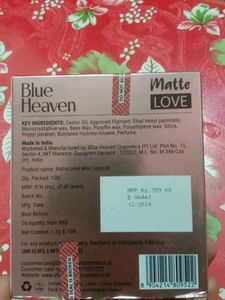 Blue Heaven Matte Love Mini Lipstick Set