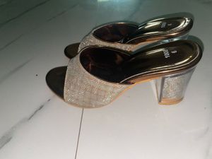 Sparkling Block Heel Mules