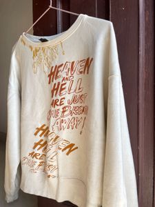 Graphic Print Pullover Sweatshirt