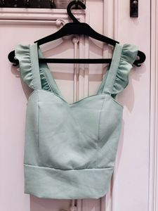 Chic Ruffle Strap Crop Top