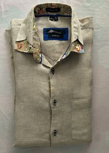 KORA Men Full Sleeves Designer Linen Shirt