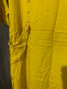 Yellow Button-Down Kurta