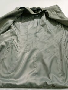 Imported Small Classic Grey Double-Breasted Blazer