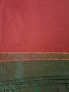 Beautiful Rust Orange Saree with Green Border