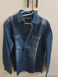 Men's Blue Denim Shirt