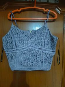 Light Purple Lace Crop Top