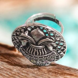 Silver Tone Statement Ring