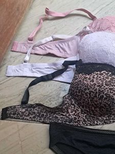combo Of Four Imported Fabric Bra N Panty