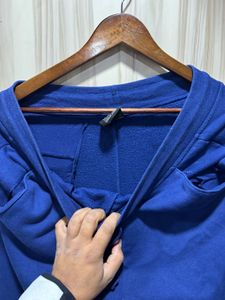 Nike Big Swoosh French-Terry Blue Jogger