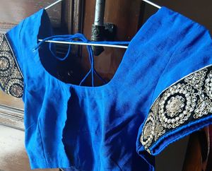 Royal Blue Embellished Blouse