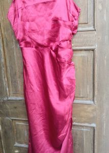 Elegant Ruched Satin Dress