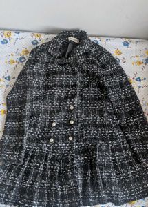 Tweed Pearl Button Coat