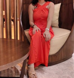 Stylish Red Jumpsuit...size 34 to 36