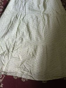 vintage white Light Green Ethnic Skirt❤️✨