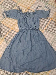 Denim Off-Shoulder Dress