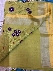 Embroidered Silk Saree