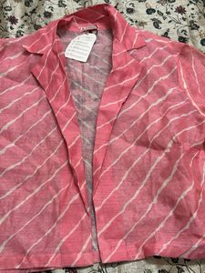 Pink Striped Cotton blezzer