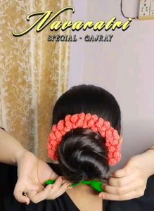 Navaratri Special Gajra Hair Accessory Handmad Cor