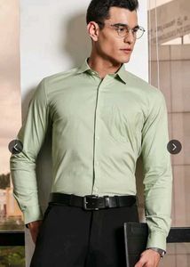 Light Green Men's Casual Shirt Pure Cotton