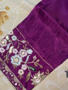 Elegant Purple  Kurti Set with Dupatta for girl