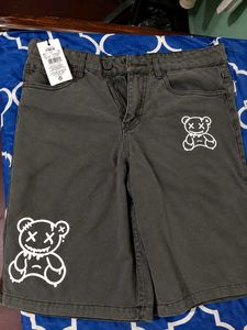 Cool Teddy Bear Print Shorts capri.