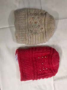 Ladies Winter Woolen Cap (Stock Clear  Sale)