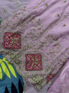 baby pink organza suit new