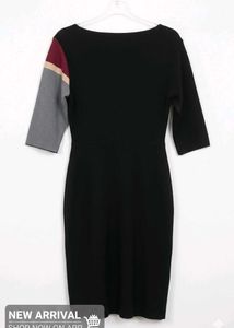 Chic Color Block Knit Dress