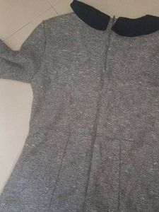 Grey Peter Pan Collar Dress