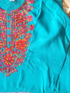 Vibrant Embroidered Kurta