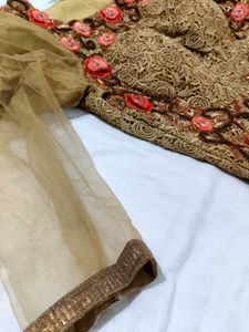 Elegant Peach Ethnic Gown