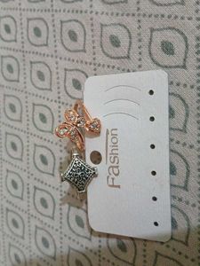 Charming Butterfly Ring and Red Earrings Set