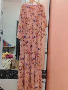 Pink Floral Maxi Dress