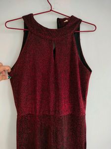 Shimmer Maroon Senorita Dress